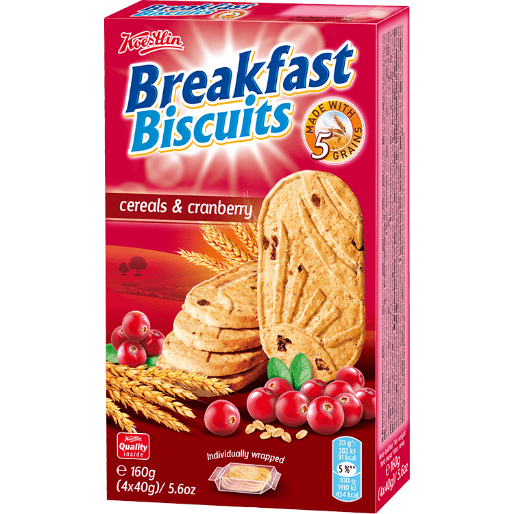 Breakfast biscuits - Cerals & Cranberry (''Biscotti da colazione – Cereali e mirtillo rosso'')
