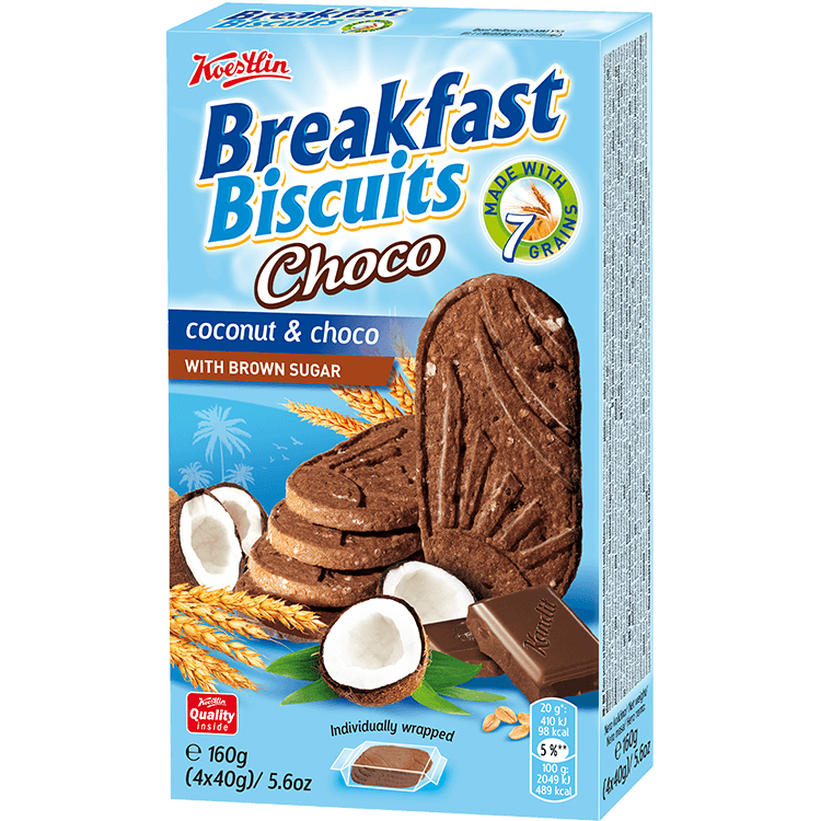 Breakfast biscuits - Coconut & Choco(''Biscotti da colazione – Noce di cocco e cioccolato'')